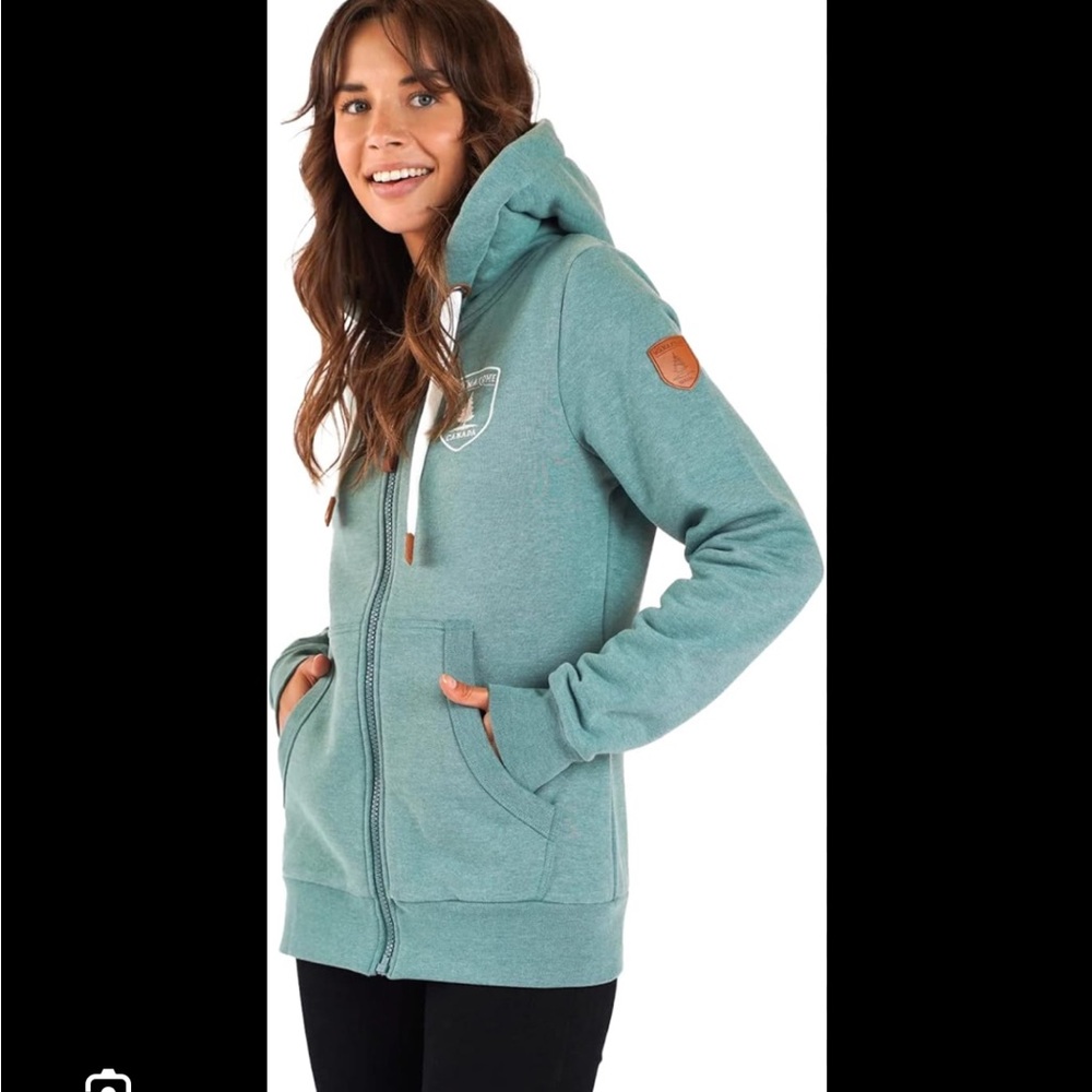 Wanakome Women's Teal Zip-Up Hoodie